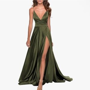 Olive Green Evening Dress